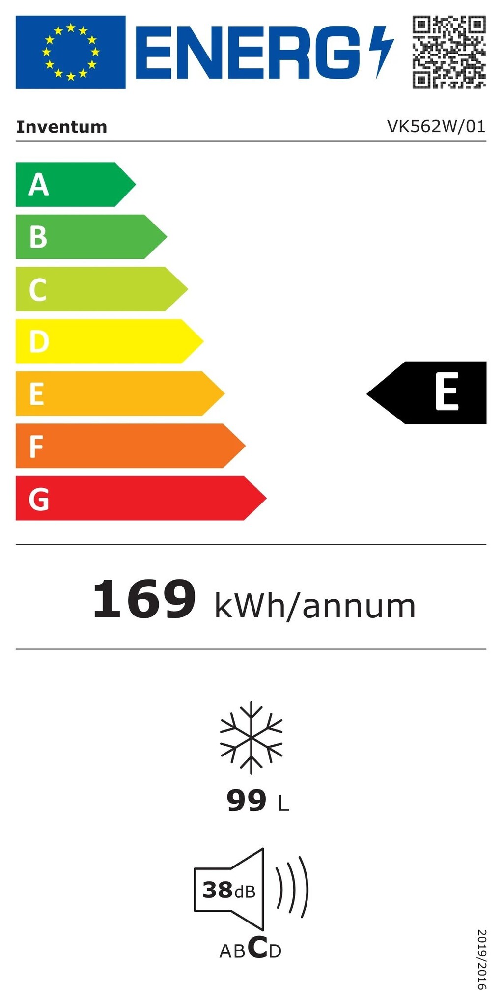 Inventum VK562W - Vrieskist