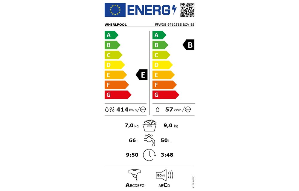 Whirlpool FFWDB 976258E BCV BE - Was-droogcombinatie
