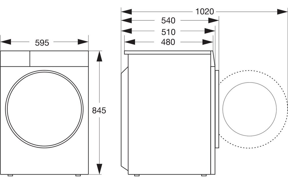 Hisense WF3S9043BW3/BLX - Wasmachine