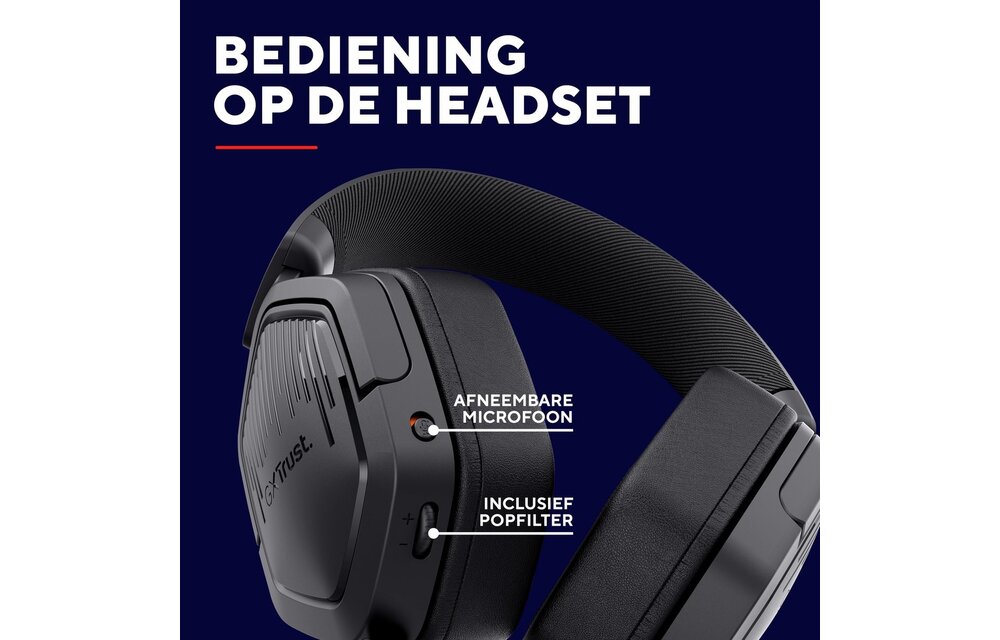 Trust GXT492 Carus Zwart - Gaming headset