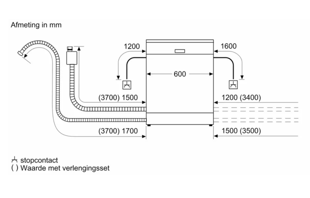 Siemens SN23EW03LN extraKlasse - Vrijstaande vaatwasser