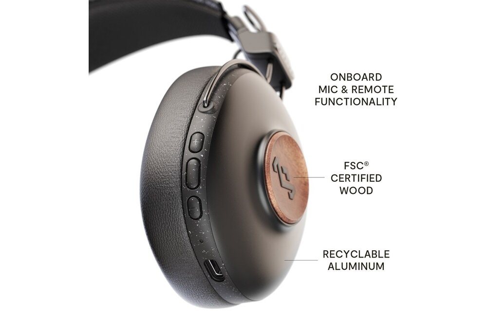 House of Marley Positive Vibration Frequency Zwart - Draadloze koptelefoon