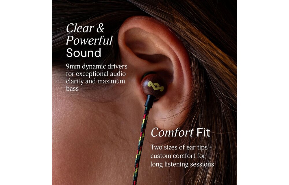 House of Marley Smile Jamaica USB-C Rasta - Oordopjes