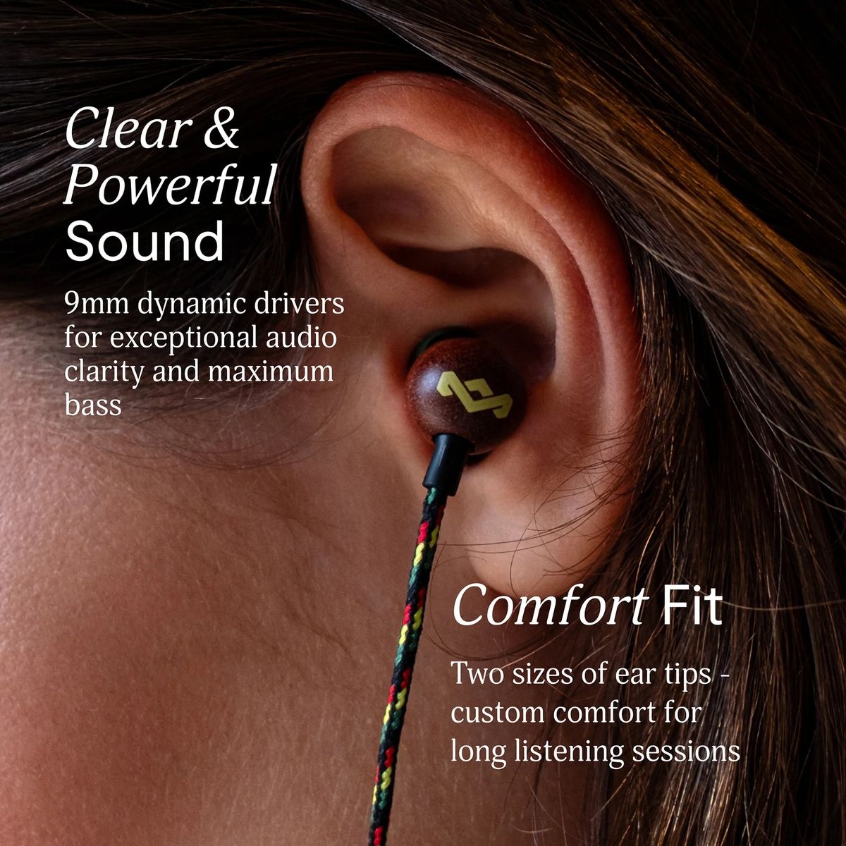 House of Marley Smile Jamaica USB-C Rasta - Oordopjes