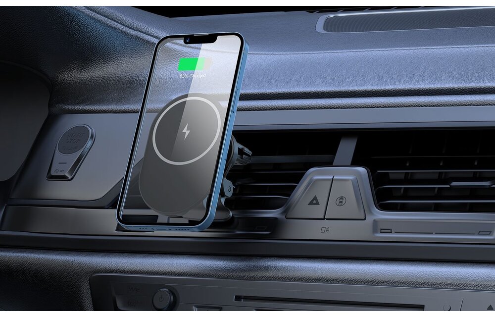 Veger Y38 15W Draadloze snellader + magnetische telefoonhouder