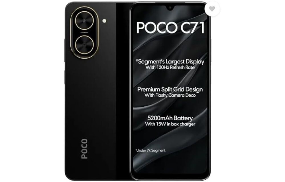 Xiaomi Poco C71 64GB Zwart - Mobiele telefoon