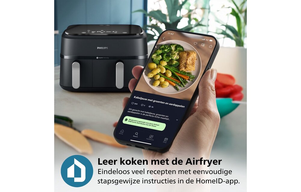 Philips 3000 Series Dual Basket NA351/00 - Hetelucht friteuse