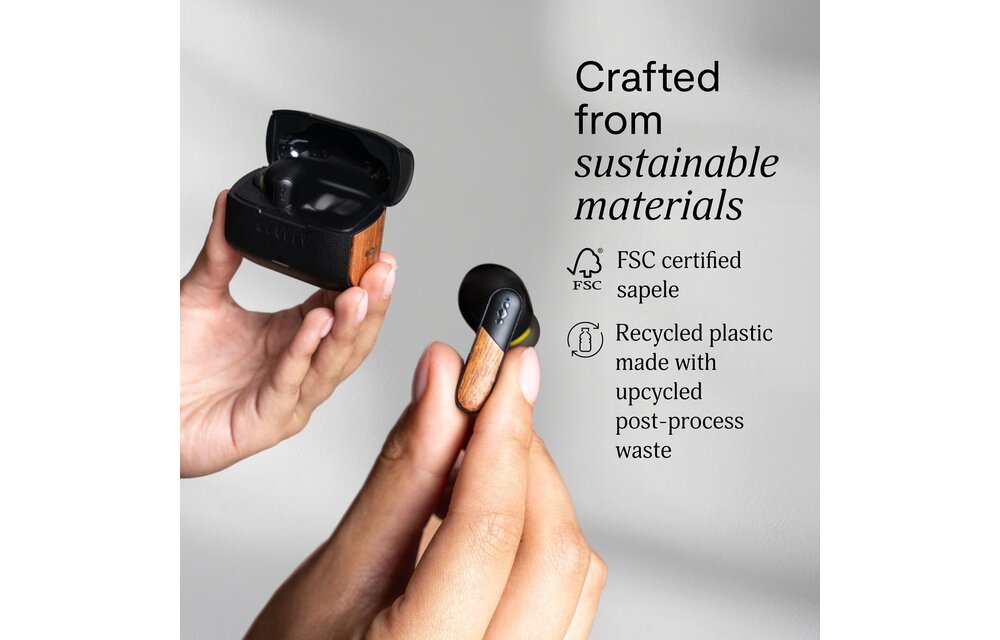 House of Marley Trenchtown ANC Wireless Signature Black - Draadloze oordopjes