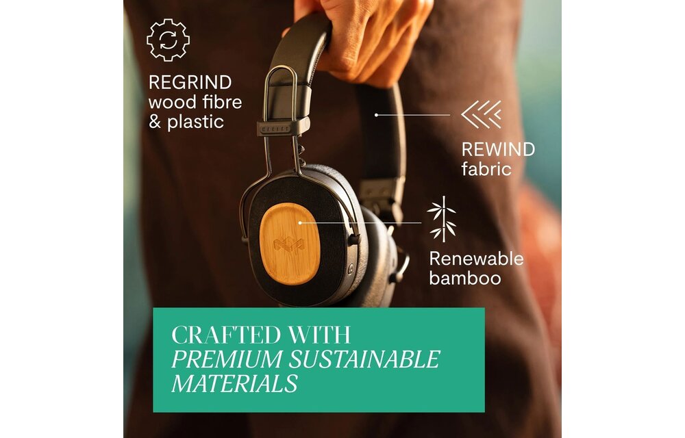 House of Marley Positive Vibration Riddim Signature Black - Draadloze koptelefoon