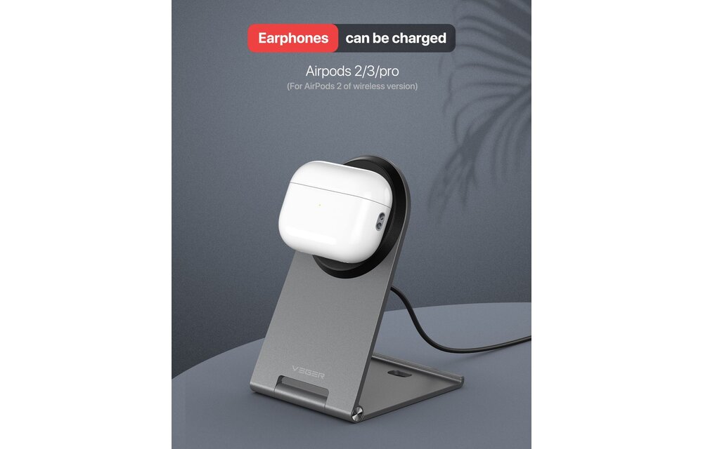 Veger Q7 15W Draadloze opklapbare snellader