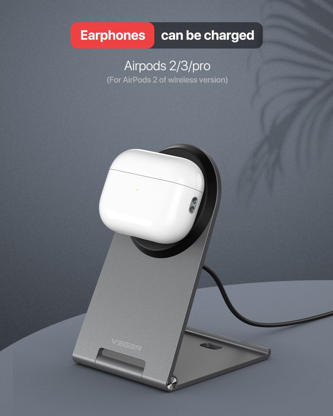 Veger Q7 15W Draadloze opklapbare snellader