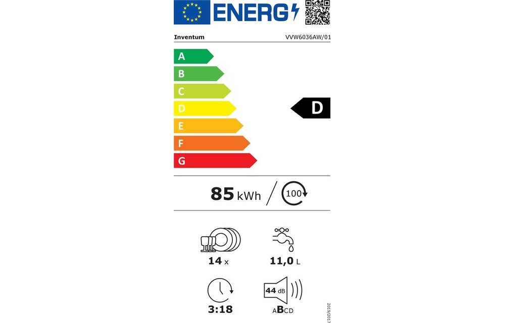 Inventum VVW6036AW - Vrijstaande vaatwasser