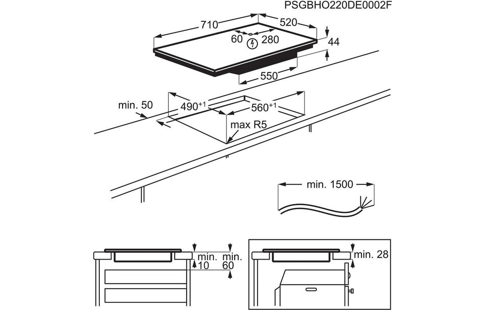 AEG TO74IB0BFB - Inductiekookplaat
