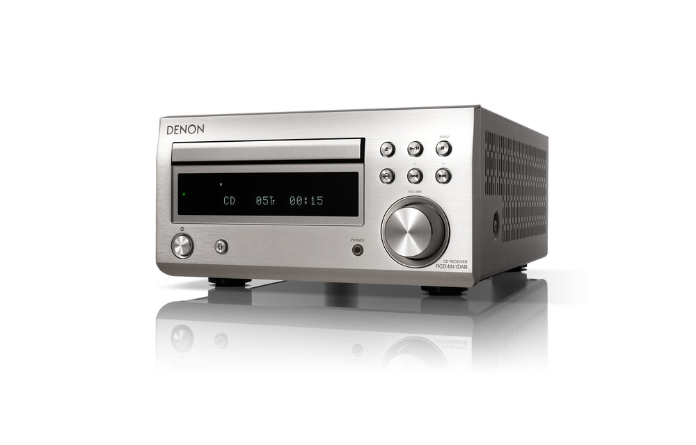 Denon D-M41DAB Silver/Wood - Radio