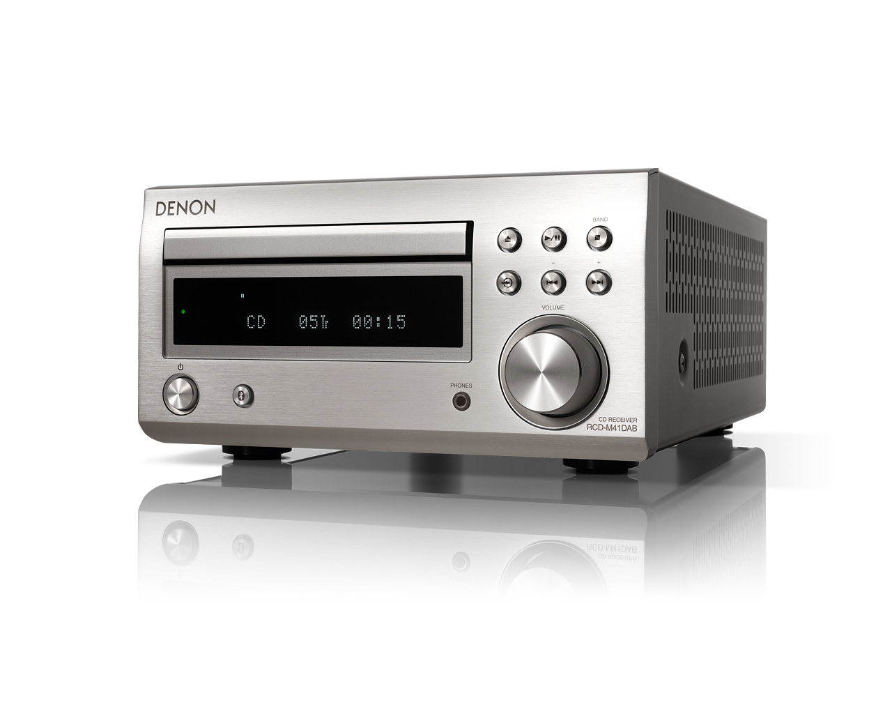 Denon D-M41DAB Silver/Wood - Radio