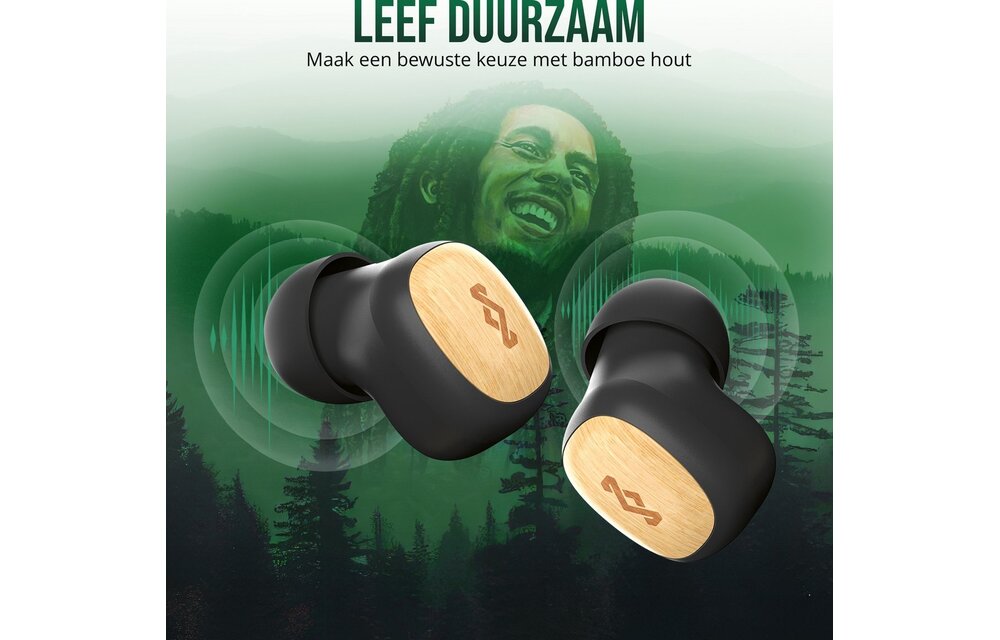 House of Marley Smile Jamaica Mini True Wireless Signature Black - Draadloze oordopjes