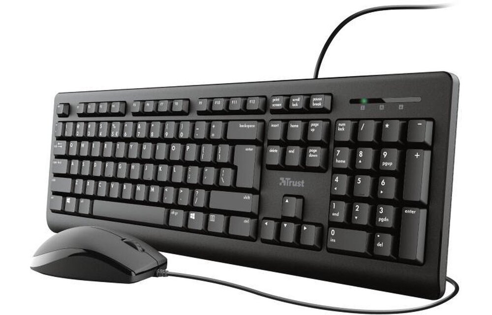 Trust 23970 Primo Zwart - Toetsenbord + muis set