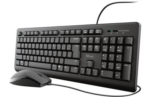 Trust 23970 Primo Zwart - Toetsenbord + muis set