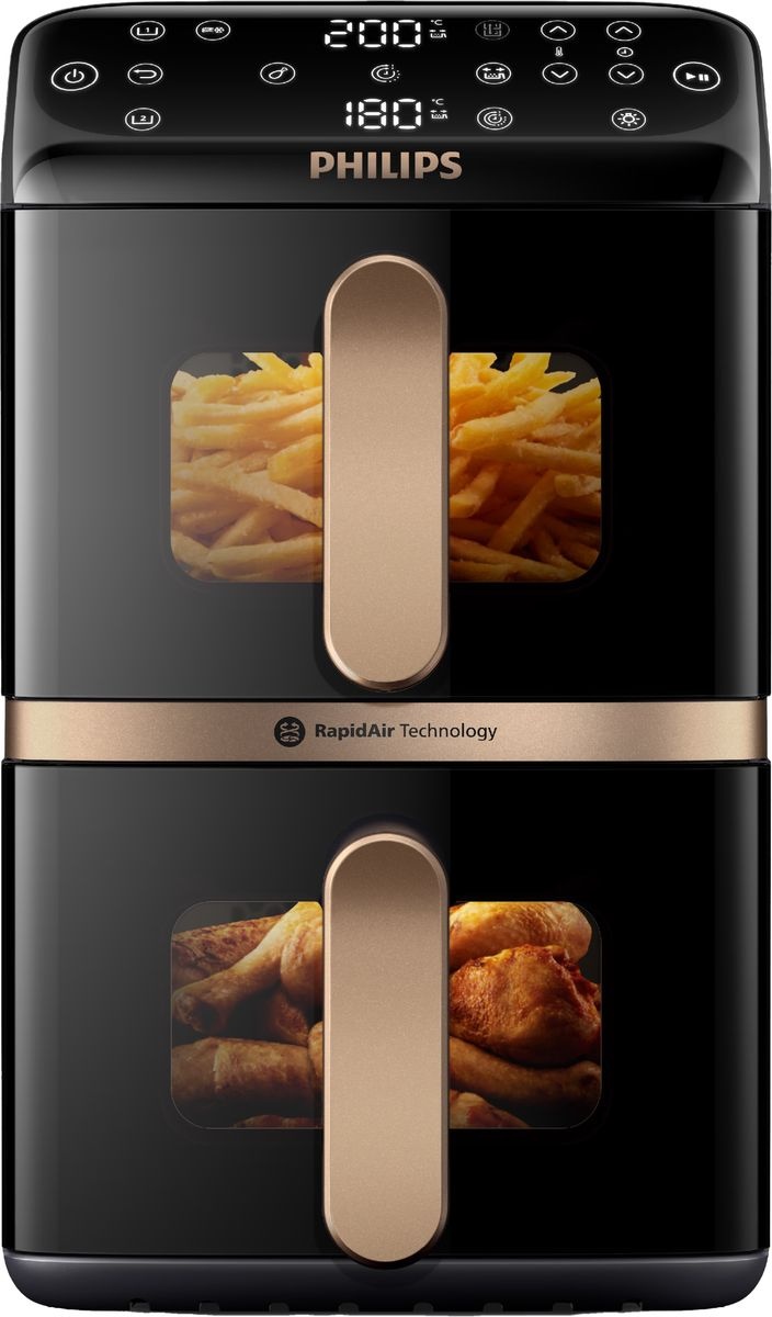 Philips 4000 Series Stacked Dual Basket NA462/70 - Hetelucht friteuse