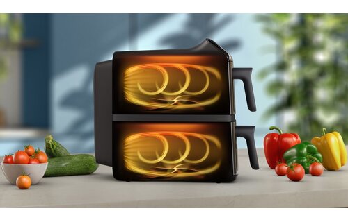 Philips 4000 Series Stacked Dual Basket NA462/70 - Hetelucht friteuse