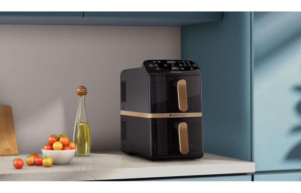 Philips 4000 Series Stacked Dual Basket NA462/70 - Hetelucht friteuse