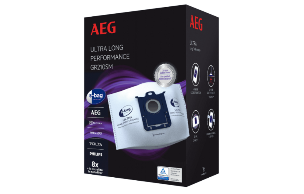 AEG GR210SM S-Bag Ultra 8 stuks - Stofzuigerzakken