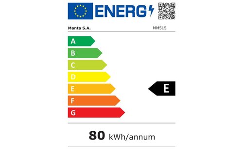 Manta MM515PBK - Barmodel koelkast
