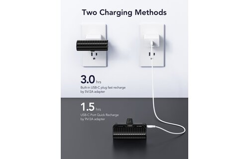 Veger PlugOn Pro-C W0558 5000mAh Zwart - Powerbank