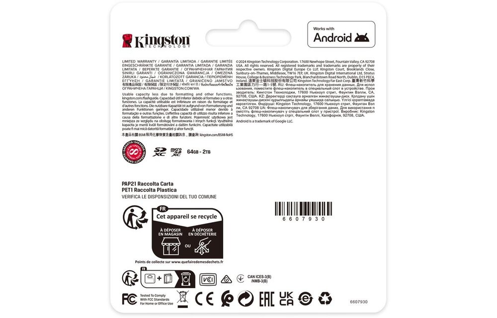 Kingston Canvas Select Plus Gen. 3 microSDXC 128GB met SD-adapter - Micro SD kaart