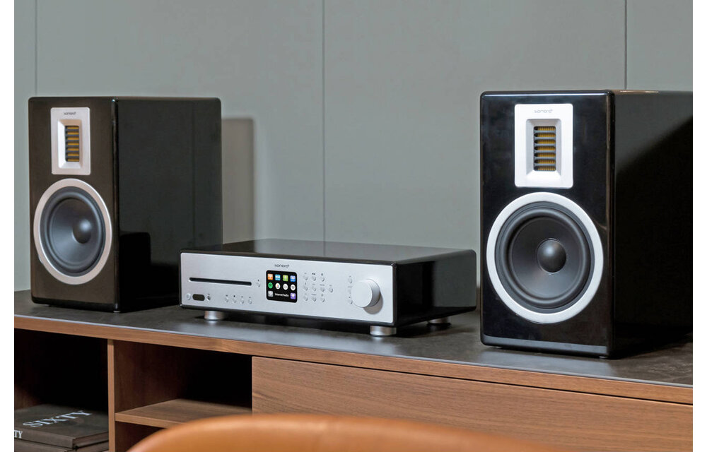 Sonoro Orchestra Zwart (per paar) - Boekenplank speaker