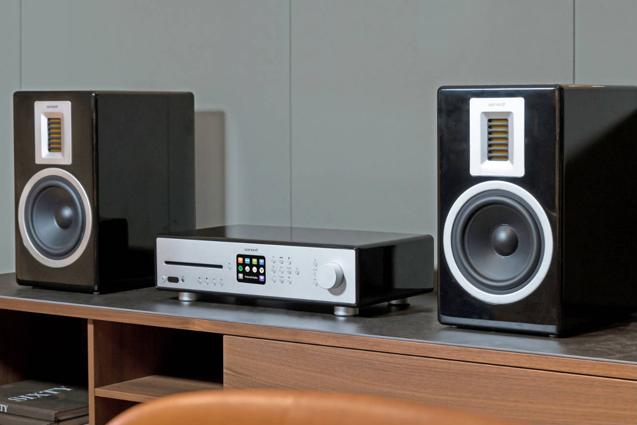 Sonoro Orchestra Zwart (per paar) - Boekenplank speaker