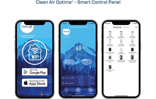 Clean Air Optima CA-604B Smart Zwart - Luchtbevochtiger