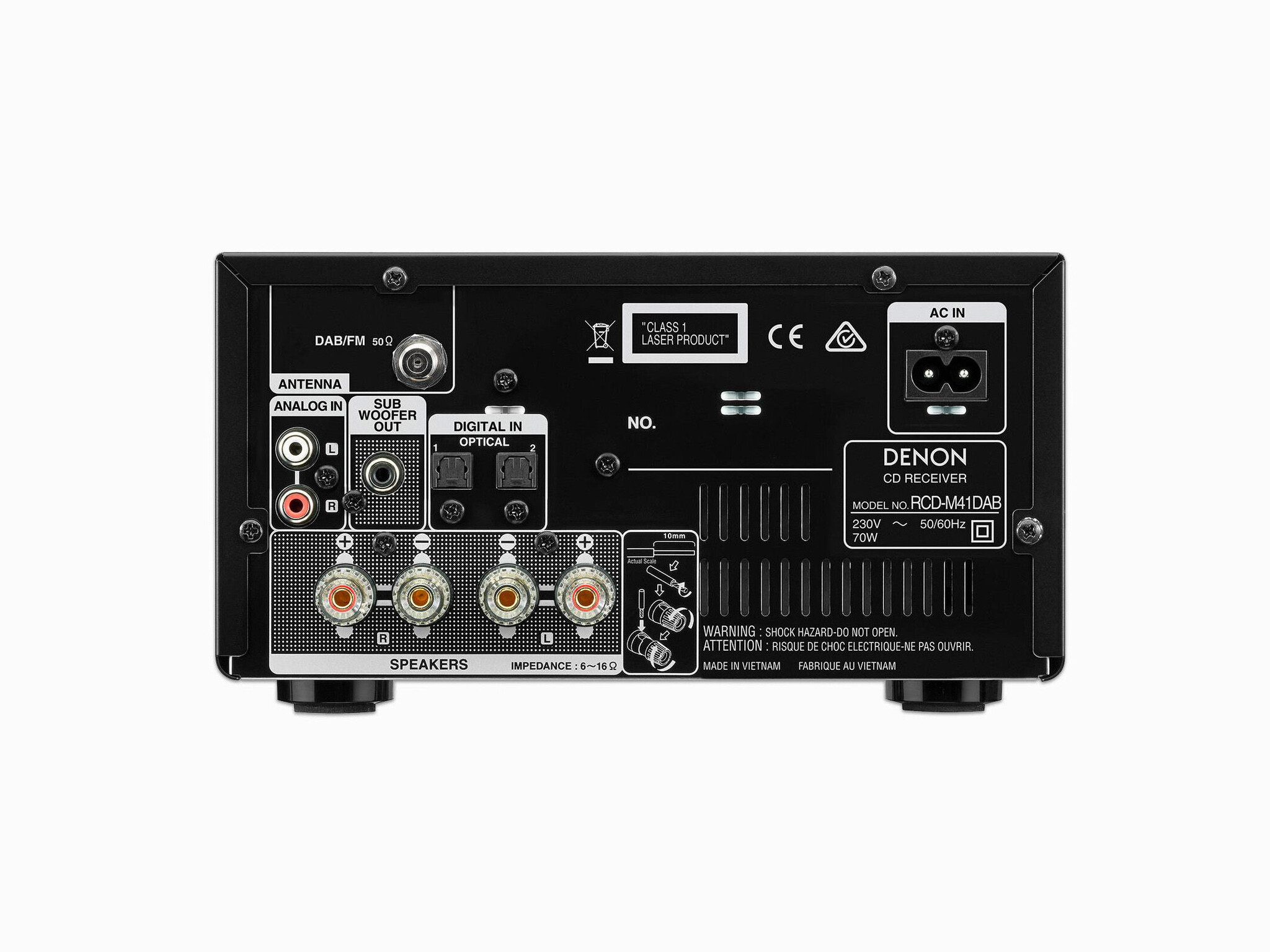 Denon D-M41DAB Zwart - Radio