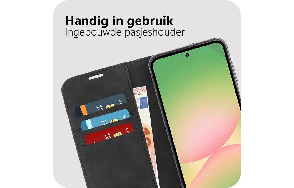 Just in Case PrimeWallet Case  Samsung Galaxy A57 PU leer Zwart - Telefoonhoesje