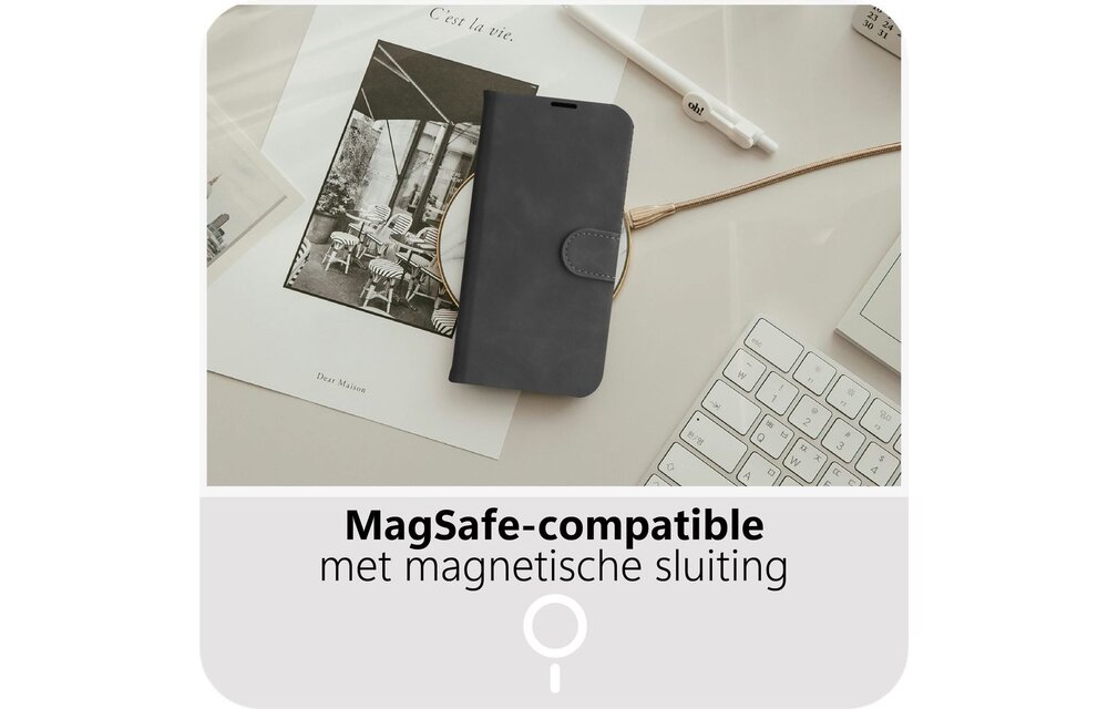Just in Case PrimeWallet Case  Samsung Galaxy A57 PU leer Zwart - Telefoonhoesje