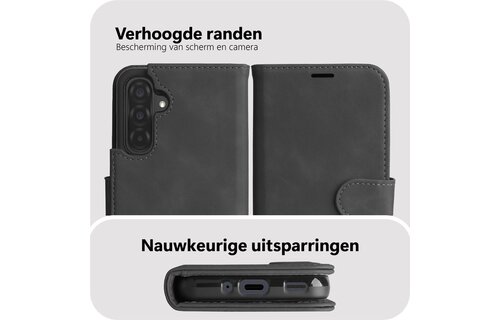 Just in Case PrimeWallet Case  Samsung Galaxy A57 PU leer Zwart - Telefoonhoesje