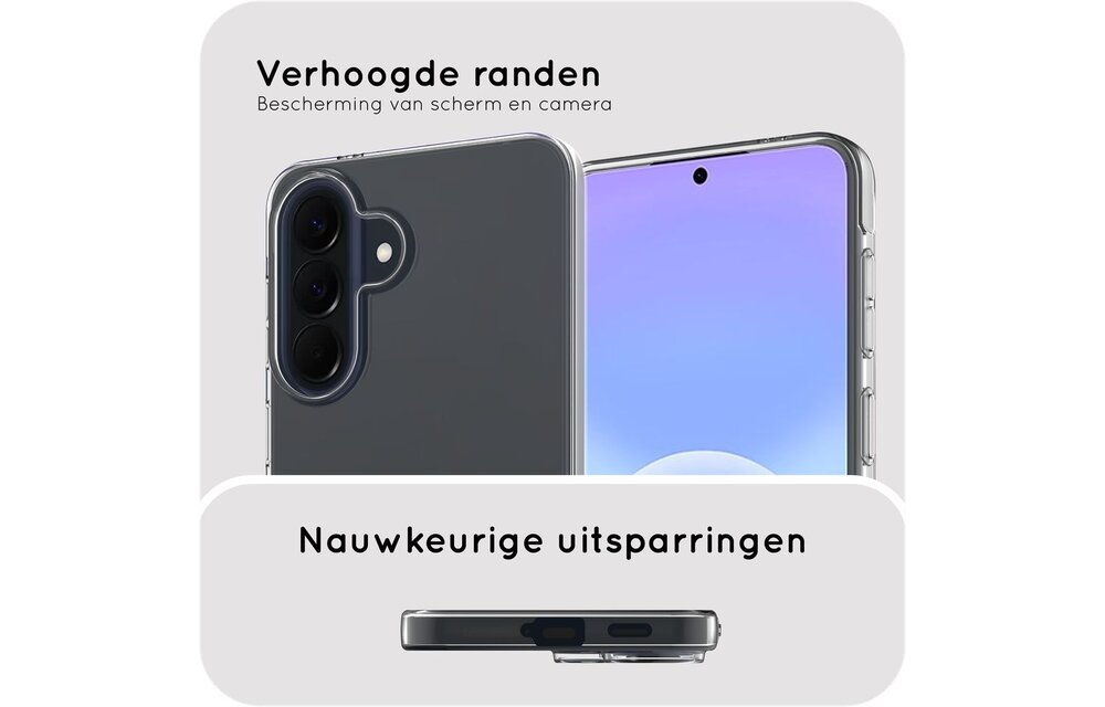 Just in Case Zero% Case Samsung Galaxy A57 Soft TPU Back Cover Transparant - Telefoonhoesje