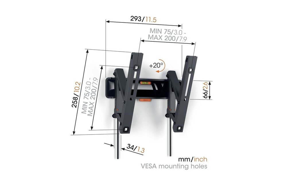 Vogel's TVM 3215 Muurbeugel (19-43 inch) - TV muurbeugel