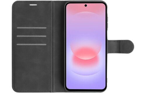 Just in Case PrimeWallet Case Samsung Galaxy A37 PU leer Zwart - Telefoonhoesje