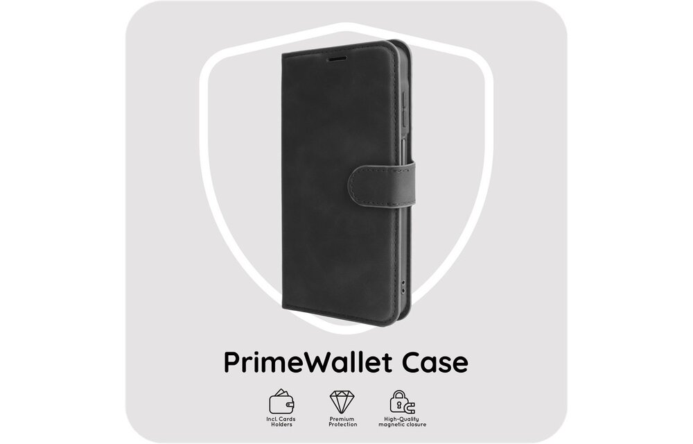 Just in Case PrimeWallet Case Samsung Galaxy A37 PU leer Zwart - Telefoonhoesje