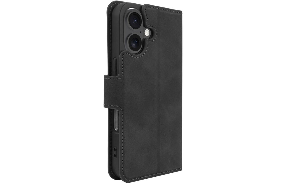 Just in Case iPhone 16 Premium Wallet Case Zwart - Telefoonhoesje