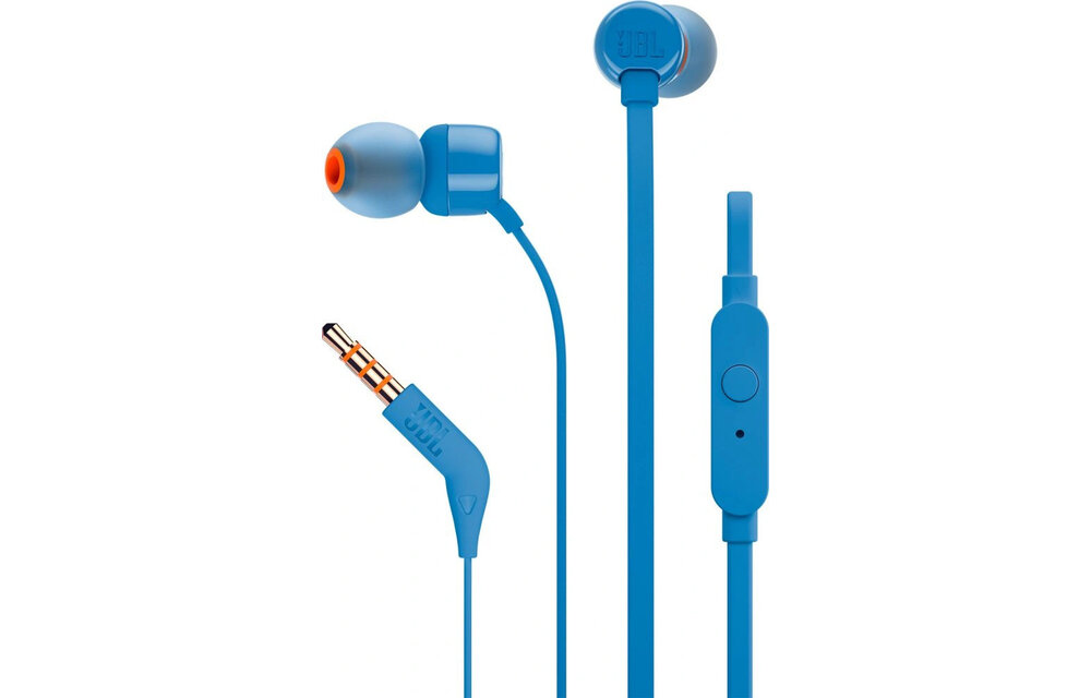 JBL T110 Blauw - Oordopjes