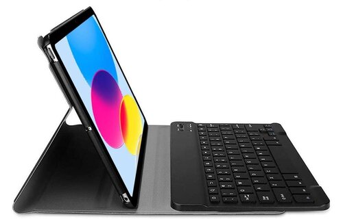 Just in Case Premium Bluetooth Keyboard Cover - Apple iPad 2022 - Zwart - Tablethoes
