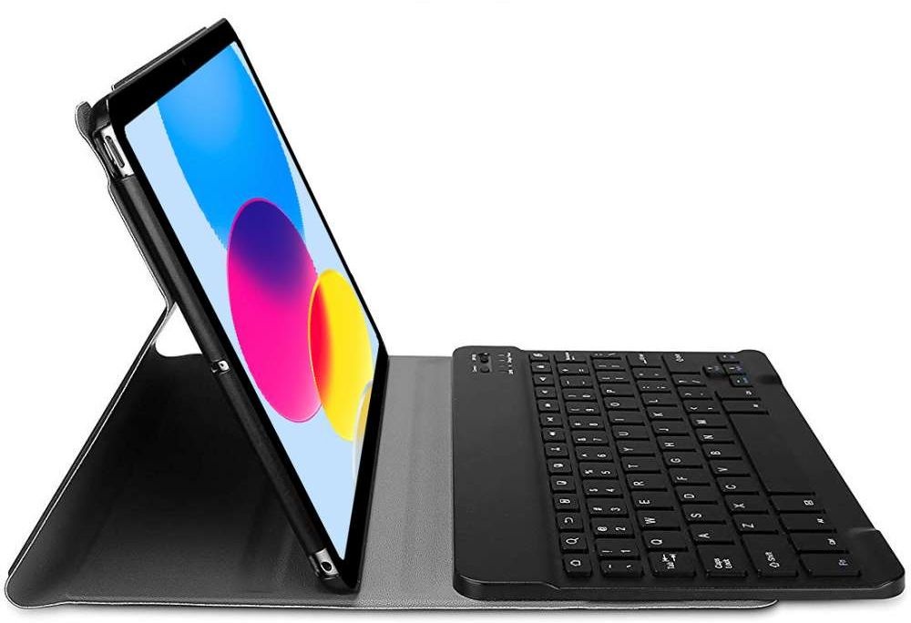 Just in Case Premium Bluetooth Keyboard Cover - Apple iPad 2022 - Zwart - Tablethoes