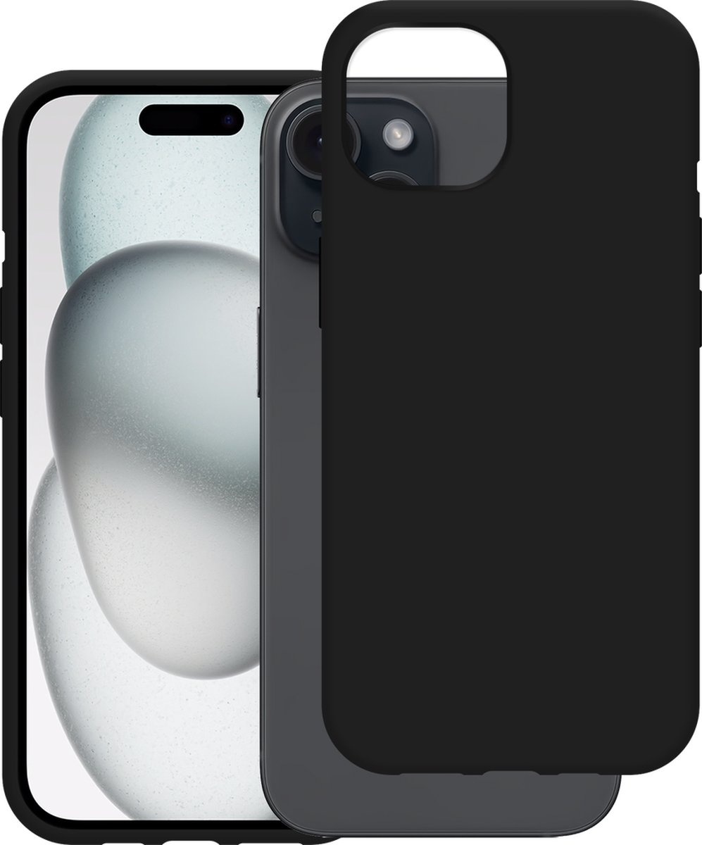 Just in Case Apple iPhone 15 Soft TPU Case Zwart - Telefoonhoesje
