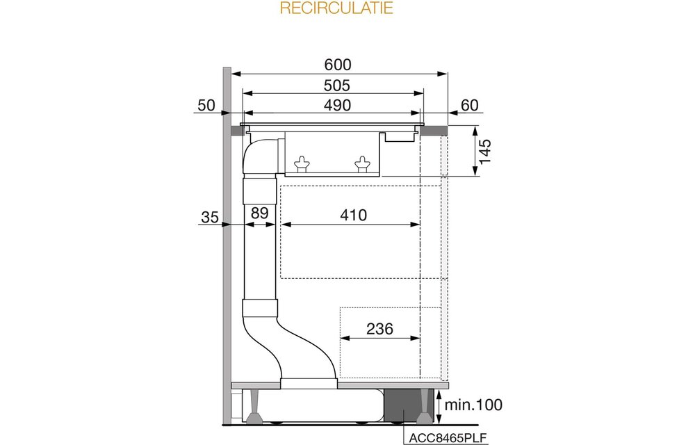 ATAG ACC8465PLF Recirculatiekit Plintmontage
