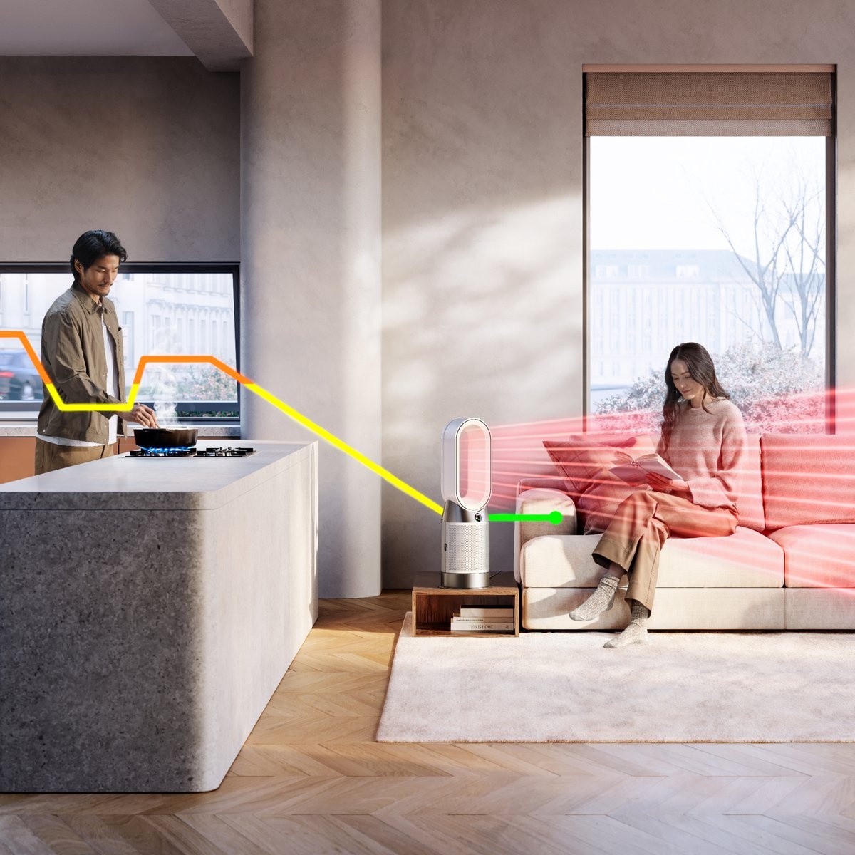 Dyson Purifier Hot + Cool HP1 Wit - Luchtreiniger
