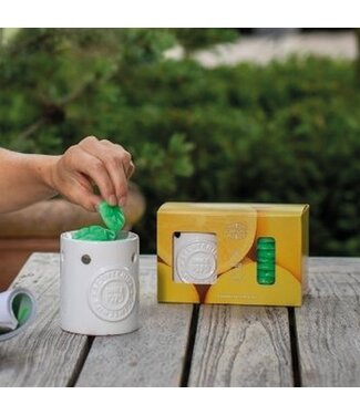 Scentchips® Giftset Logo brander wit met  Citronella cadeauset Geurchips