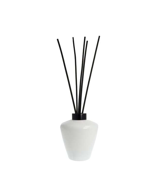 Scentchips® Reed diffuser Glass Cone Shiny White - black Cap