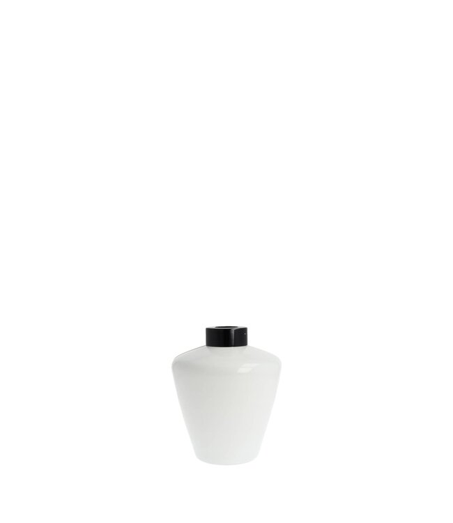 Scentchips® Geurstokjes houder glas Cone glanzend wit - Ring zwart